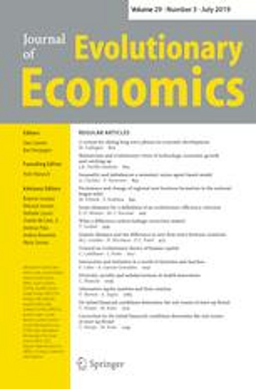 Cover: Journal of Evolutionary Economics