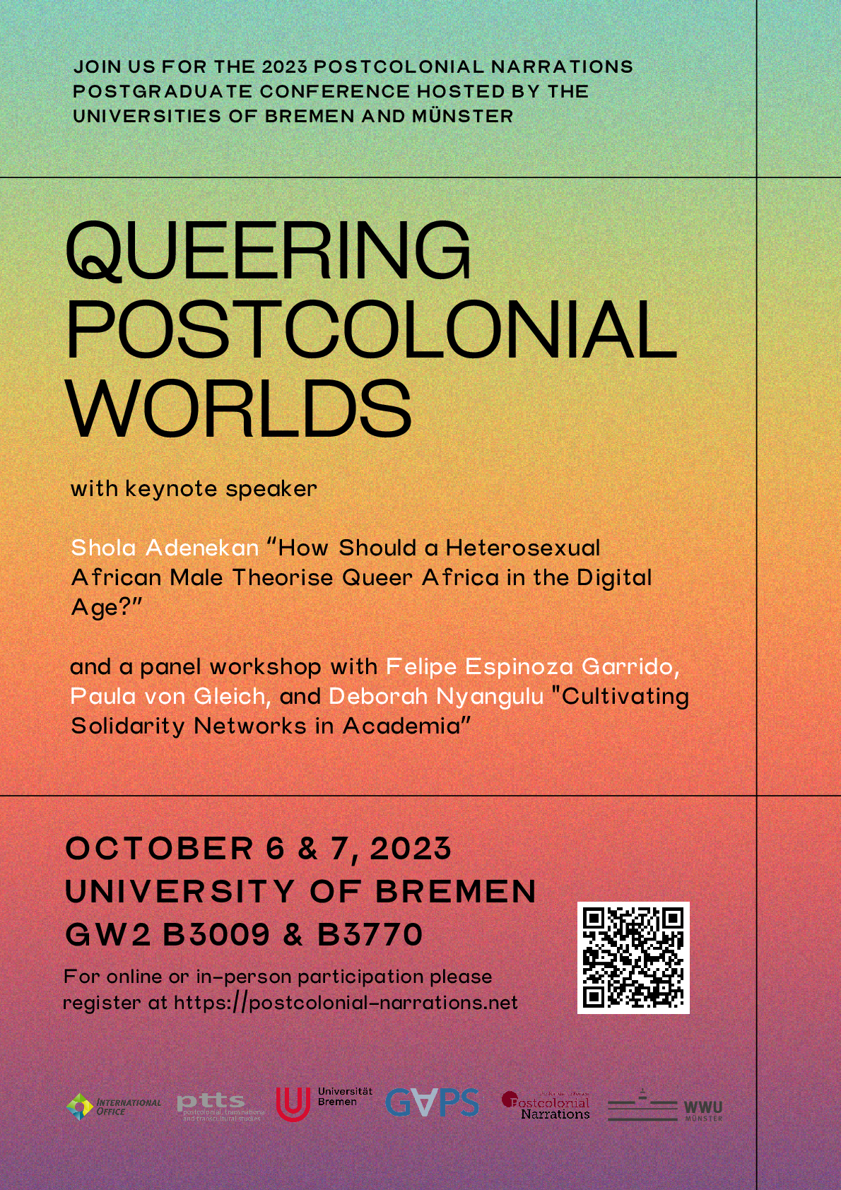Queering Postcolonial Worlds Poster