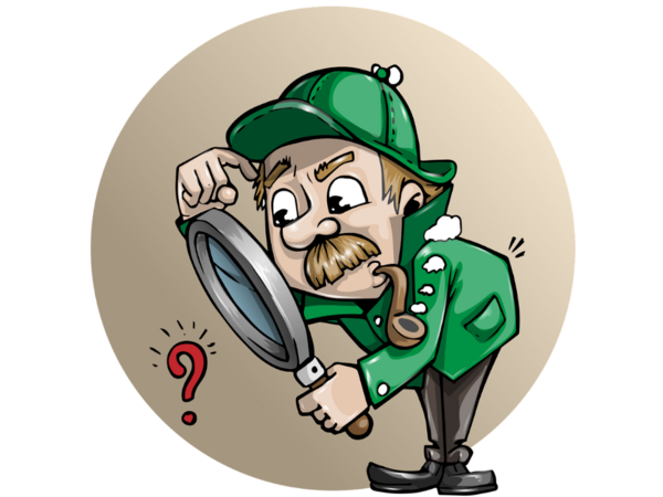 detective with magnifying glass