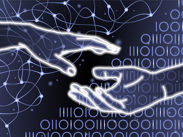 Illustration Hände reichen sich