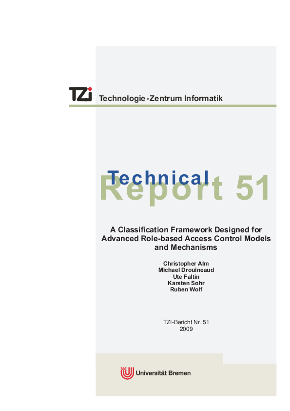 A Classification Framework Designed for Advanced Role-based Access Control Models and Mechanisms