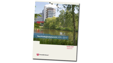 Titelblatt Nachhaltigkeitsbericht der Universität Bremen 2015
