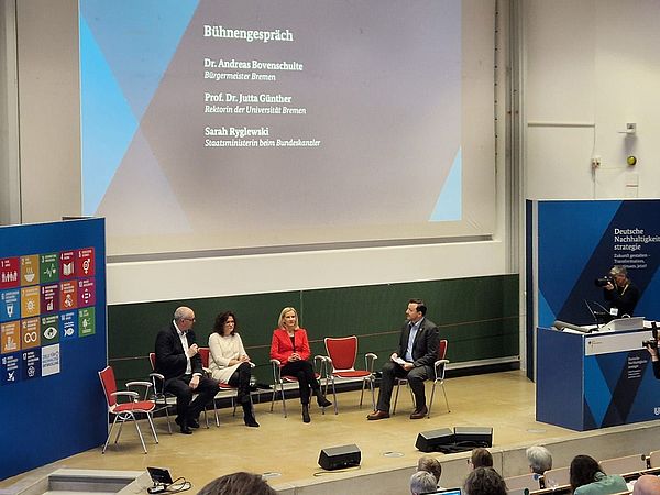 Podium bei der Nachhaltigkeitskonferenz