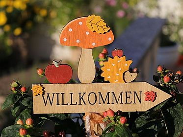 Schild "Willkommen"