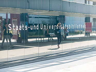 Haupteingang der Staats- und Universitätsbibliothek Bremen.