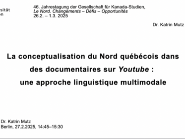 Vortrag von Katrin Mutz auf der 46. Jahrestagung der GKS (Berlin)