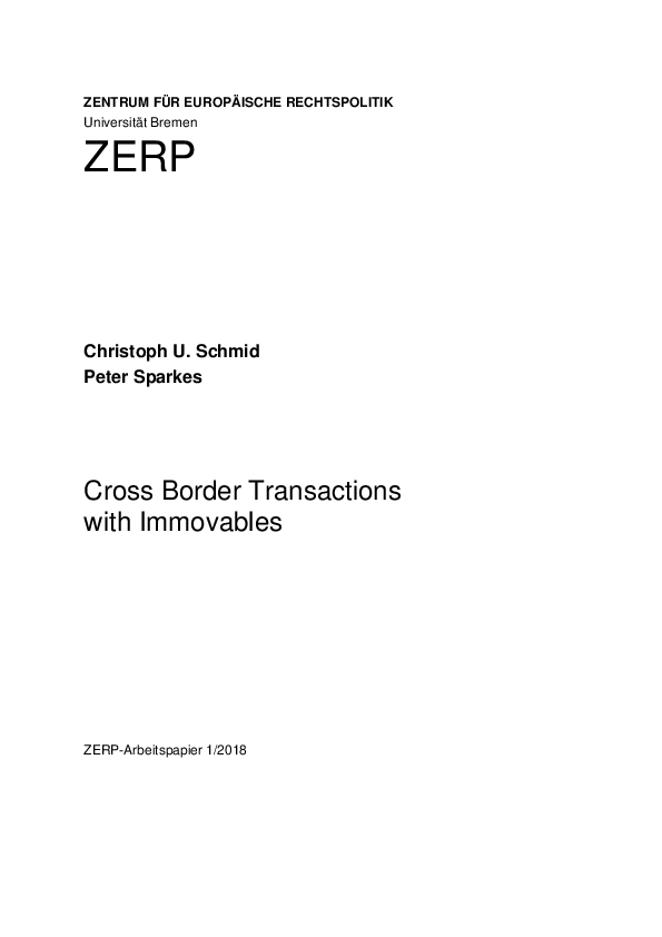 Cross Border Transactions with Immovables