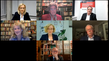 Diskussionsteilnehmer in der Zoom Galerie Ansicht