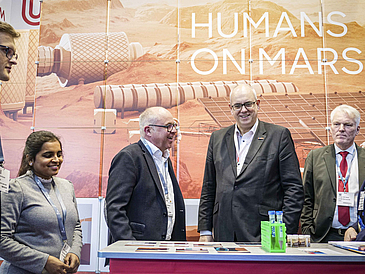 Humans on Mars booth at Space Tech Expo 2023