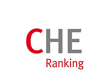 Logo des CHE-Rankings in rot-grauer Schrift auf weißem Grund