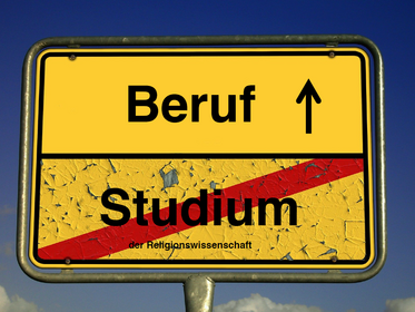 Beruf Ortsausgangschild Ortsende Studium der Religionswissenschaft