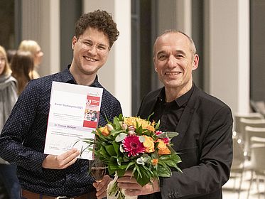 Thomas Eßmeyer and Rainer Malaka at the award ceremony of the Bremer Studienpreis