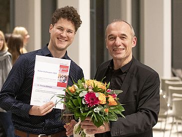 Thomas Eßmeyer and Rainer Malaka at the award ceremony of the Bremer Studienpreis