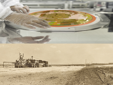 UMPOBERE MEETS MODBLOCK Moderne Faserproduktion trifft devastierte Braunkohlelandschaft