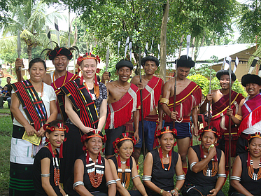 Iliyana Angelova with northern Indian people
