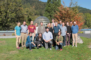 Ein Gruppenfoto des Oberwolfach Mini-Workshop "Algebraische, Geometrische und Kombinatorische Methoden in Frame Theorie"