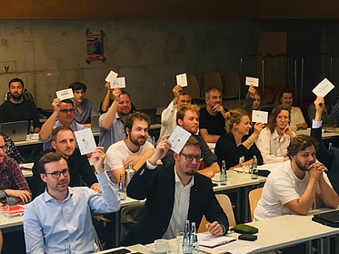 Die Partner von QUARREE100 bei der Abstimmung über das Energiekonzept für das Stadtquartier „Rüsdorfer Kamp“