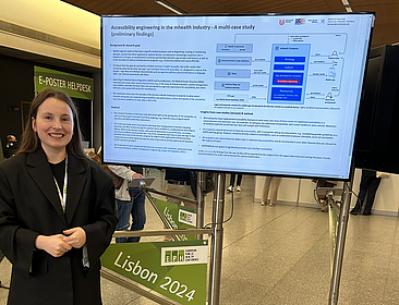 Katharina Hasenlust presenting her poster on the EPHC Katharina Hasenlust presenting her poster on the EPHC