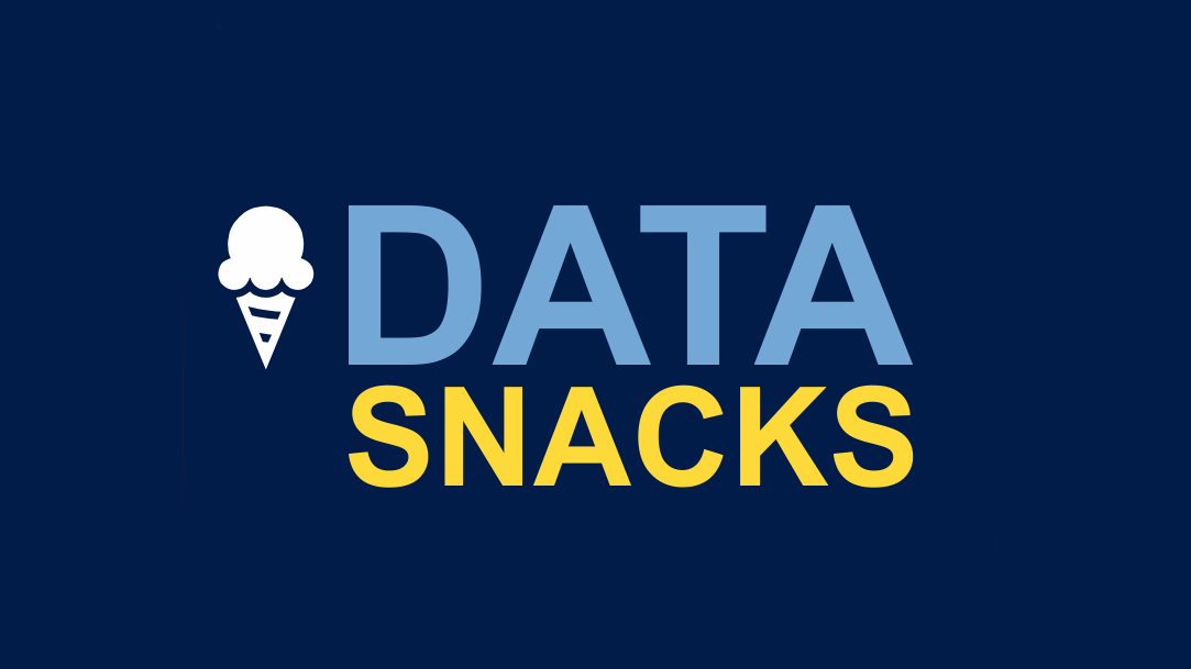 Schriftzug Data Snacks with an ice cream icon