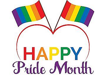 Regenbogenfarbiges Bild Happy Pridemonth