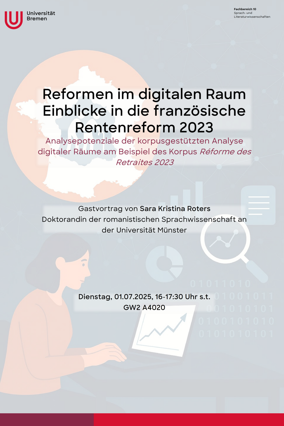 Plakat Vortrag von Sara Kristina Roters (Universität Münster)