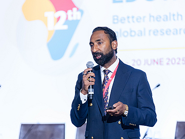 Anil Fastenau beim 12. EDCTP-Forum in Kigali