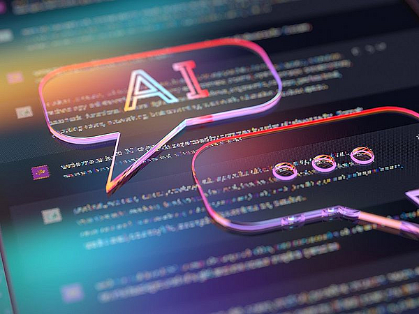 Text bubble in which AI is written