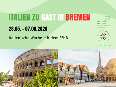 Plakat des Sprachenzentrums zum Programm „Italien zu Gast in Bremen