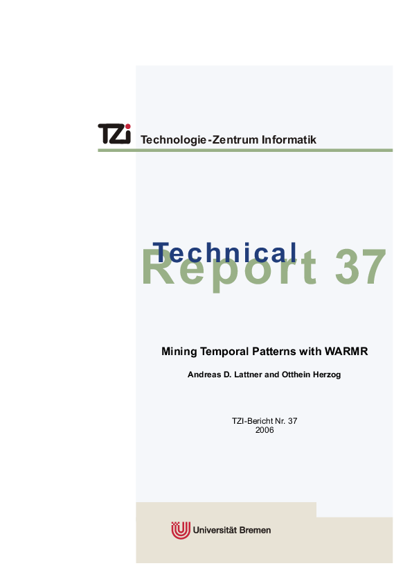Mining T emporal Patterns with W ARMR