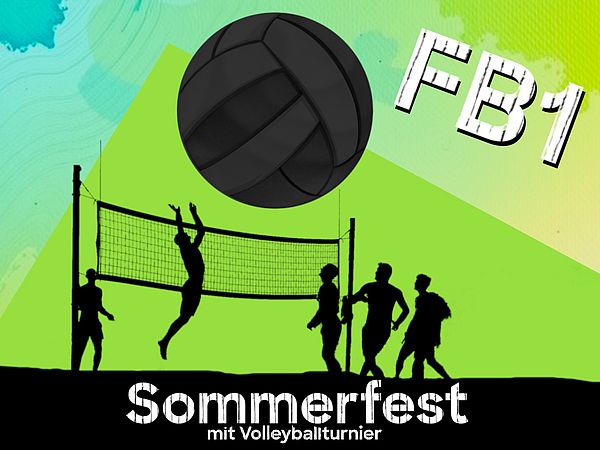 Dekoratives Bild für das Sommerfest mit Volleyballturnier