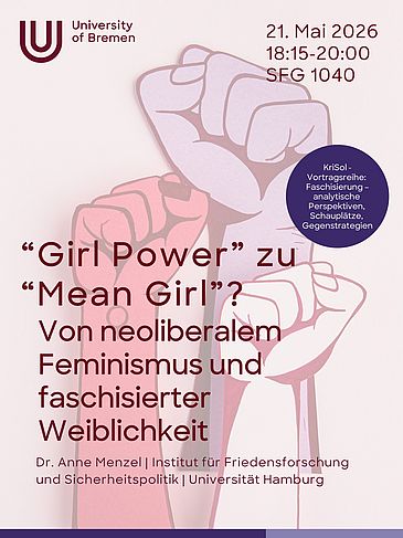 Plakat Vortrag "Girl Power" zu "Mean Girl?" Plakat Vortrag "Girl Power" zu "Mean Girl?"