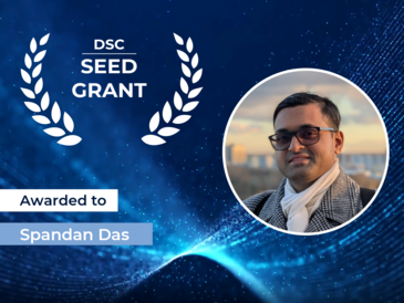 DSC Seed Grant Logo mit Foto des Empfängers