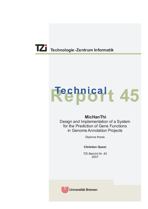 Design and Implementation of a System for the Prediction of Gene Functions in Genome Annotation Projects