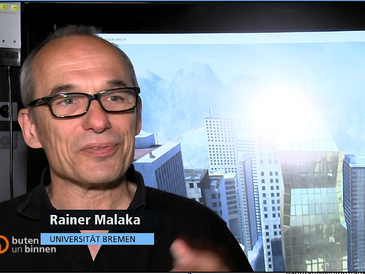 Prof. Rainer Malaka, CEO Digital Media Lab; Screenshot from Buten&Binnen-Video