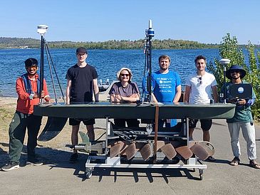 Das Team hinter dem MARUM WaveGlider am Geiseltalsee