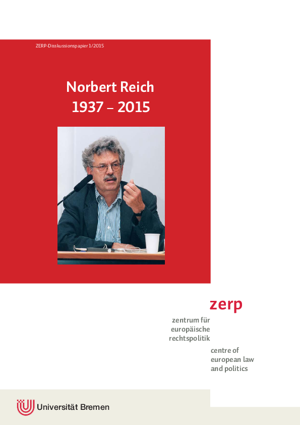 Norbert Reich 1937-2015
