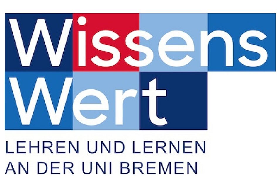 Logo mit Schriftzug "WissensWert" mit Untertitel "Lehren und Lernen an der Uni Bremen"