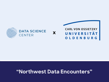 Text Northwest Data Encounter, Logo des Data Science Center & der Universität Oldenburg