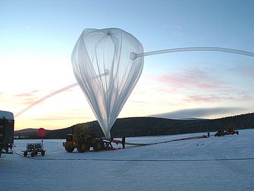 Betankung des Stratosphärenballons
