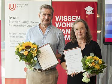 Politikwissenschaftler Klaus Schlichte und Geochemikerin Gesine Mollenhauer