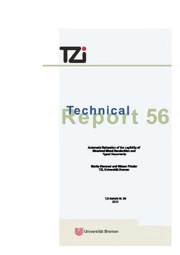 Automatic Estimation of the Legibility of Binarised Mixed Handwritten and Typed Documents