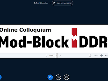 Mod-Block DDR starts online colloquium