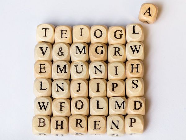 Dice with letters