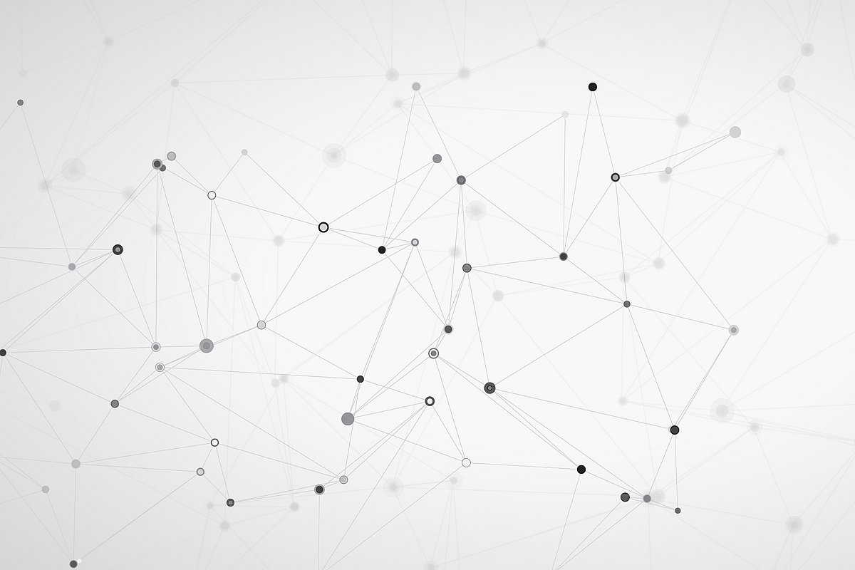 Banner with an abstract low poly design with connecting lines and dots