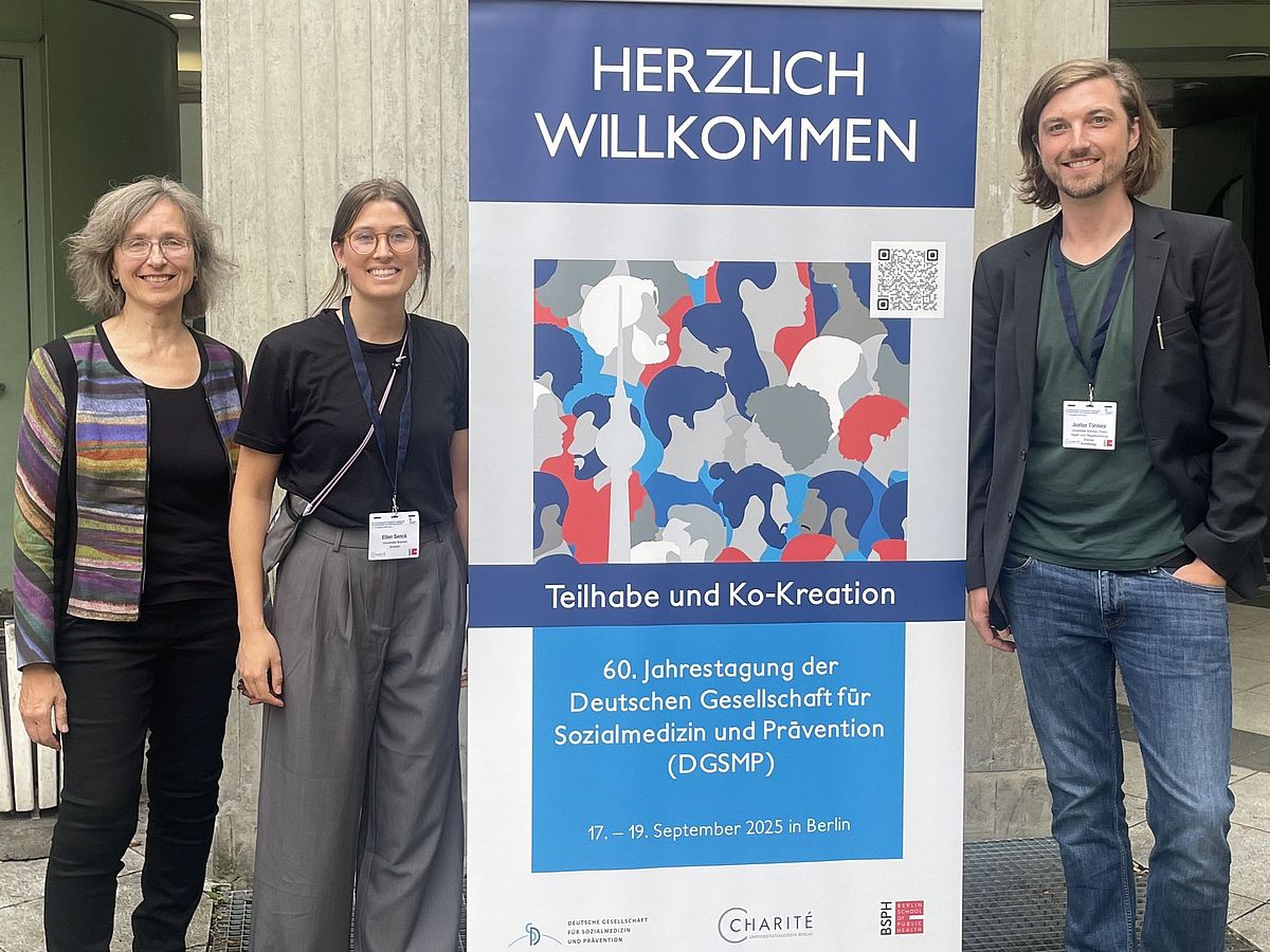 Foto von Prof. Gabriele Bolte, Ellen Senck und Dr. Justus Tönnies
