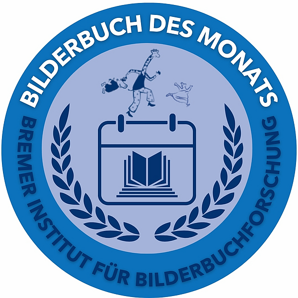 Das Bild zeigt das Logo des Bremer Instituts für Bilderbuchforschung zu den Bilderbüchern des Monats.