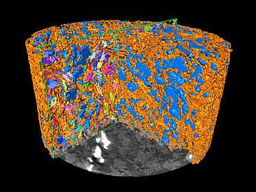 3D model of rock fabric