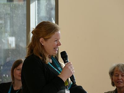 Präsentation beim Begrüßungsfrühstück