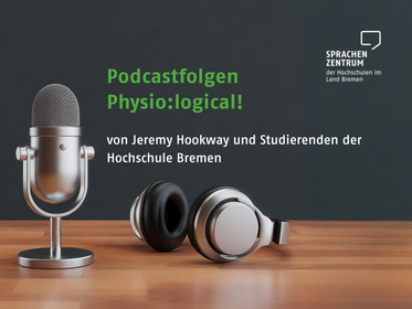 Das Bild zeigt die Information eines Podcasts mit dem Namen Physiological. Darunter steht, dass dieser von Jeremy Hookway und den Studierenden der Hochschule Bremen