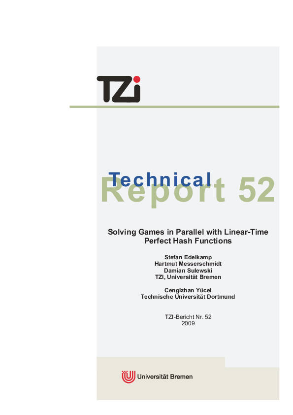 Solving Games in Parallel with Linear-Time Perfect Hash Functions
